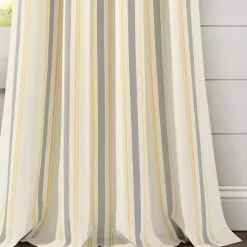 Hot Kirklands Home Yellow & Gray Farmhouse Curtain Panel Set, 95 in.