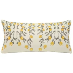 Hot Kirklands Home Yellow & Gray Floral Outdoor Pillow