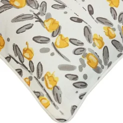 Hot Kirklands Home Yellow & Gray Floral Outdoor Pillow