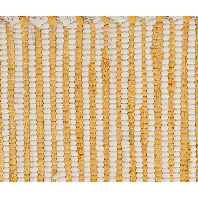 Kirklands Home Yellow and White Striped Placemats, Set of 4