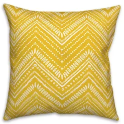 Sale Kirklands Home Chevron Dot Outdoor Pillow Yellow