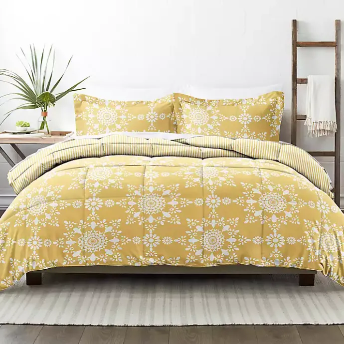 Outlet Kirklands Home Daisy Medallion Twin 3-pc. Comforter Set Yellow