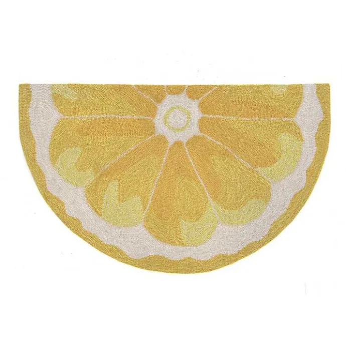 Online Kirklands Home Yellow Lemon Indoor/Outdoor Accent Rug, 2x3
