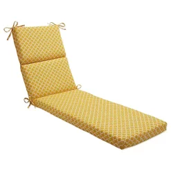 Kirklands Home Pattern Outdoor Chaise Cushion Yellow