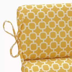 Kirklands Home Pattern Outdoor Chair Cushion Yellow