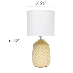 Online Kirklands Home Purled Ceramic Table Lamp Yellow