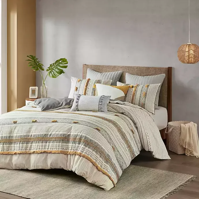 Hot Kirklands Home Yellow Striped 3-pc. Full/Queen Comforter Set