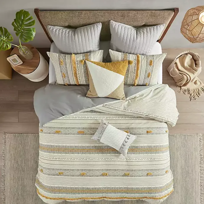 Hot Kirklands Home Yellow Striped 3-pc. Full/Queen Comforter Set