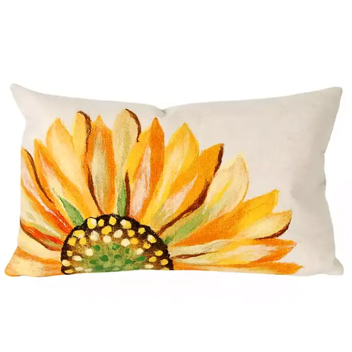 Kirklands Home Yellow Sunflower Indoor/Outdoor Accent Pillow