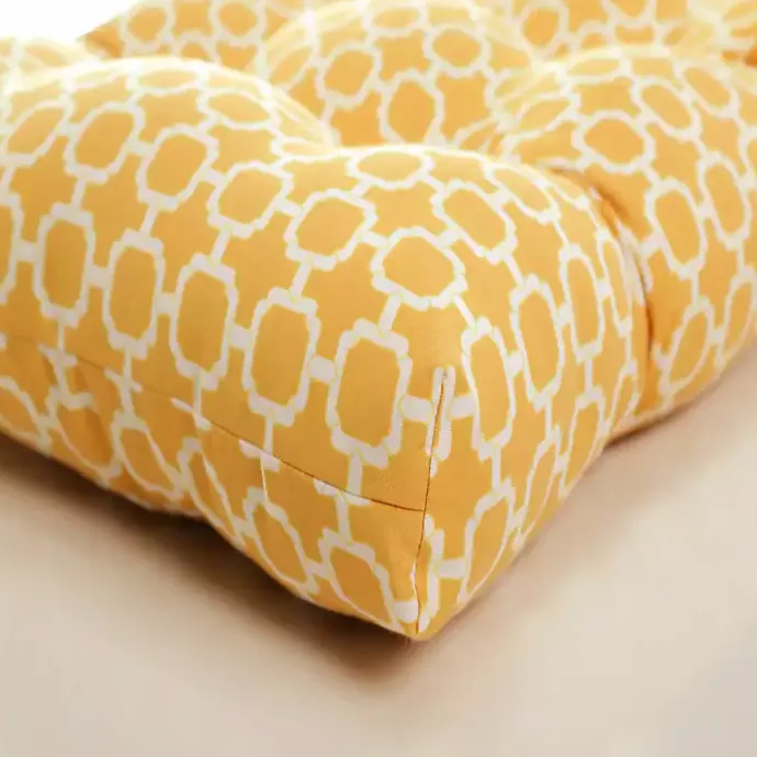 Hot Kirklands Home Tufted Outdoor Seat Cushions, Set of 2 Yellow