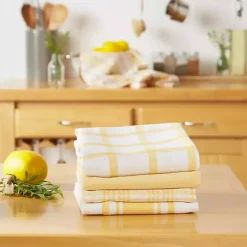 Online Kirklands Home Yellow Woven Assorted Dishtowels, Set of 5