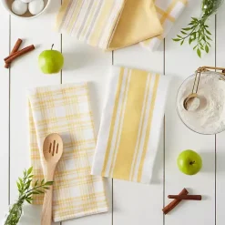 Online Kirklands Home Yellow Woven Assorted Dishtowels, Set of 5