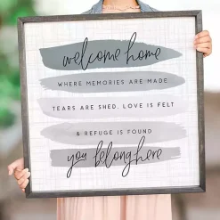 Discount Kirklands Home You Belong Here Wall Plaque Gray